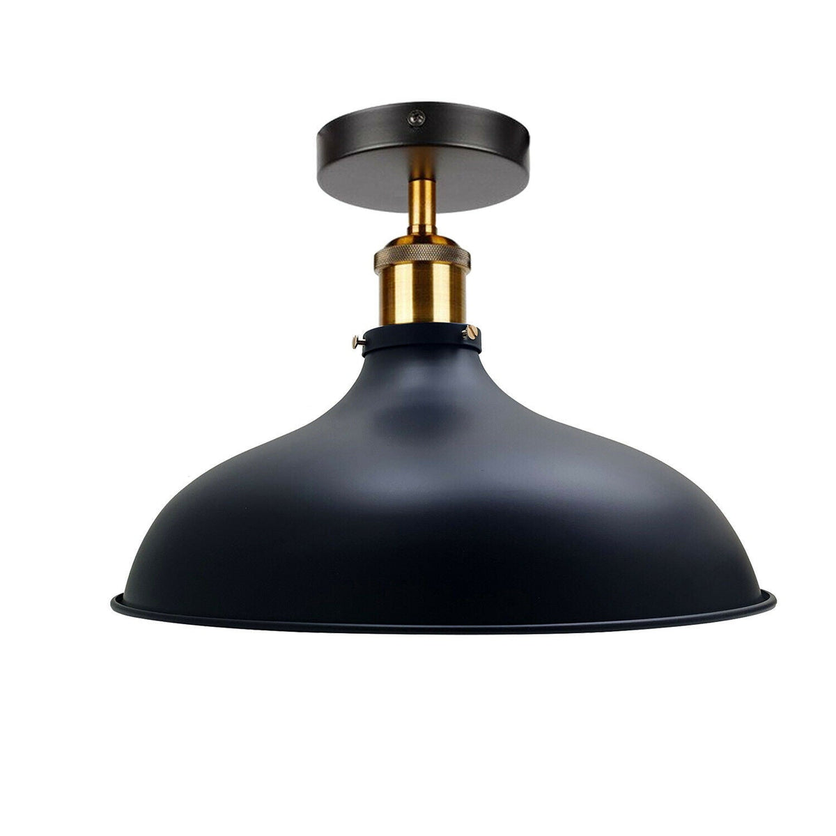 Black Vintage Semi Flush Mount Metal pendant ceiling light ~1780