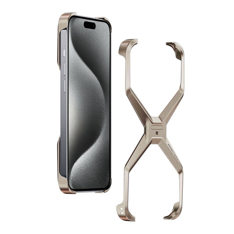Frameless Metal iPhone Case — Sleek X-Design Protection