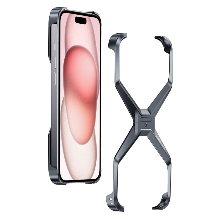 Frameless Metal iPhone Case — Sleek X-Design Protection