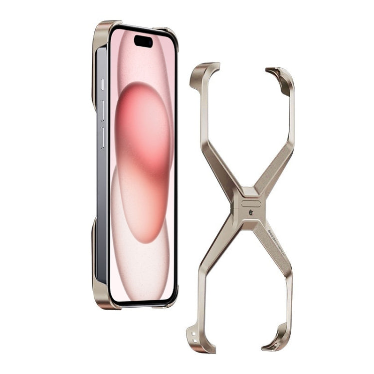 Frameless Metal iPhone Case — Sleek X-Design Protection