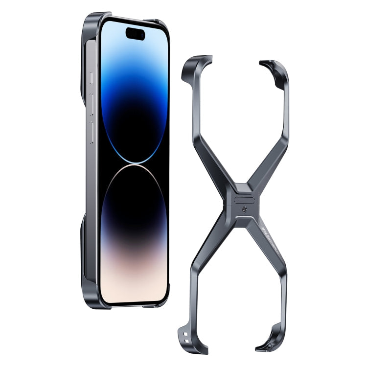 Frameless Metal iPhone Case — Sleek X-Design Protection