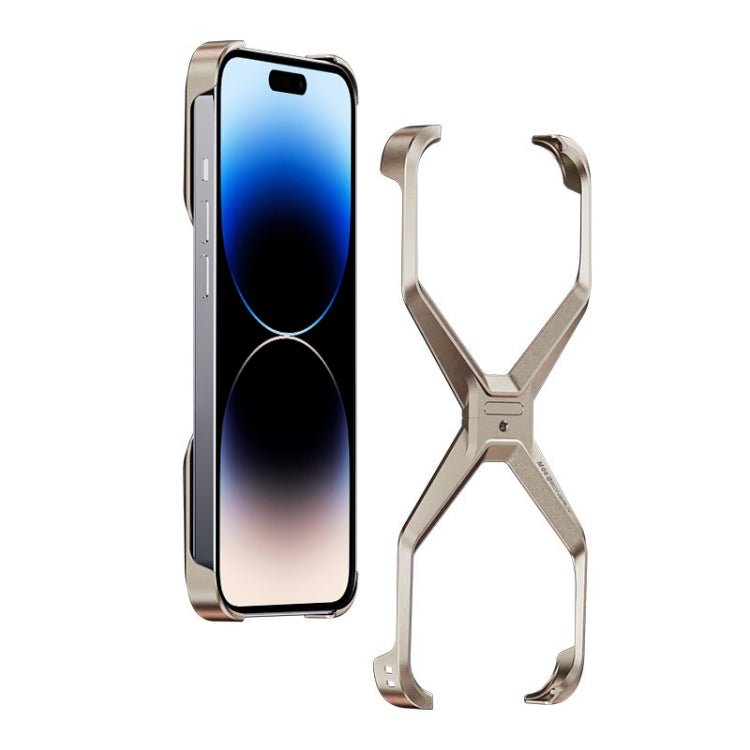 Frameless Metal iPhone Case — Sleek X-Design Protection