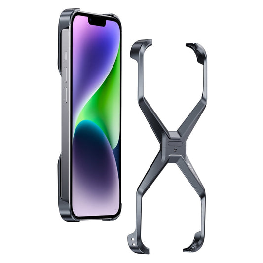Frameless Metal iPhone Case — Sleek X-Design Protection