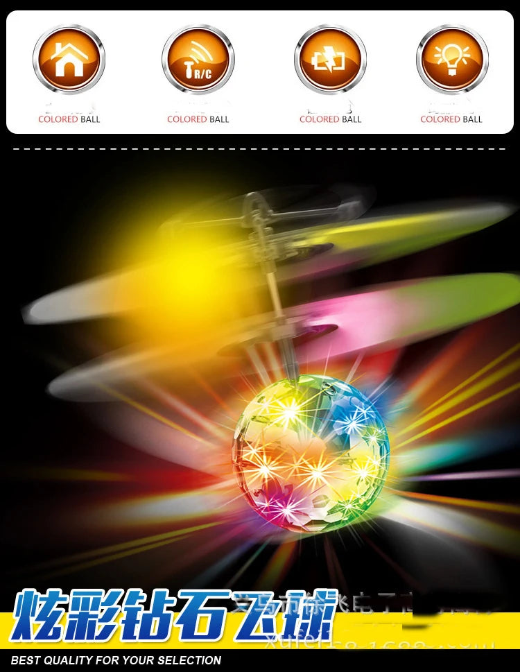 Luminous Flying Ball Kids Toy Electronic Infrared Induction Aircraft Remote Control Flight Balls Toys Ball Interactive Toy Gifts
