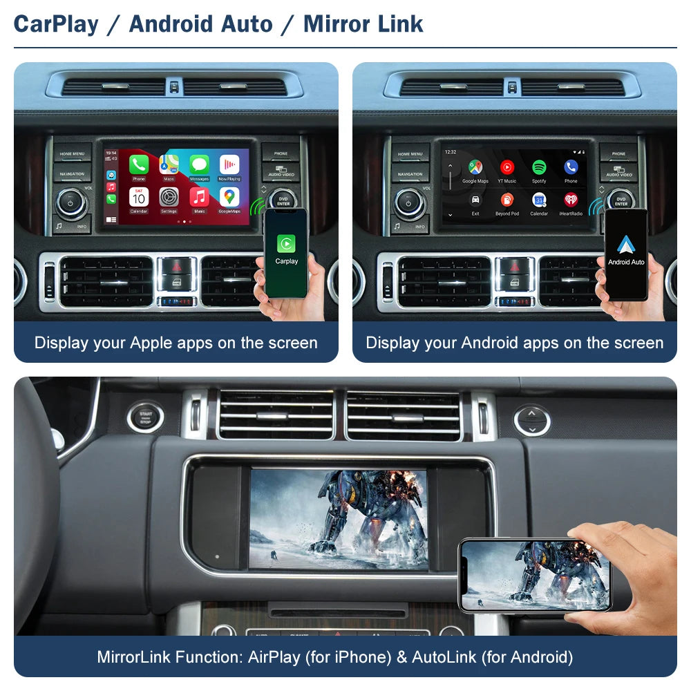Wireless Carplay For Land Rover/Jaguar/Range Rover/Evoque/Discovery 2012-2016 Android Auto Ai DSP Interface Mirror Link AirPlay