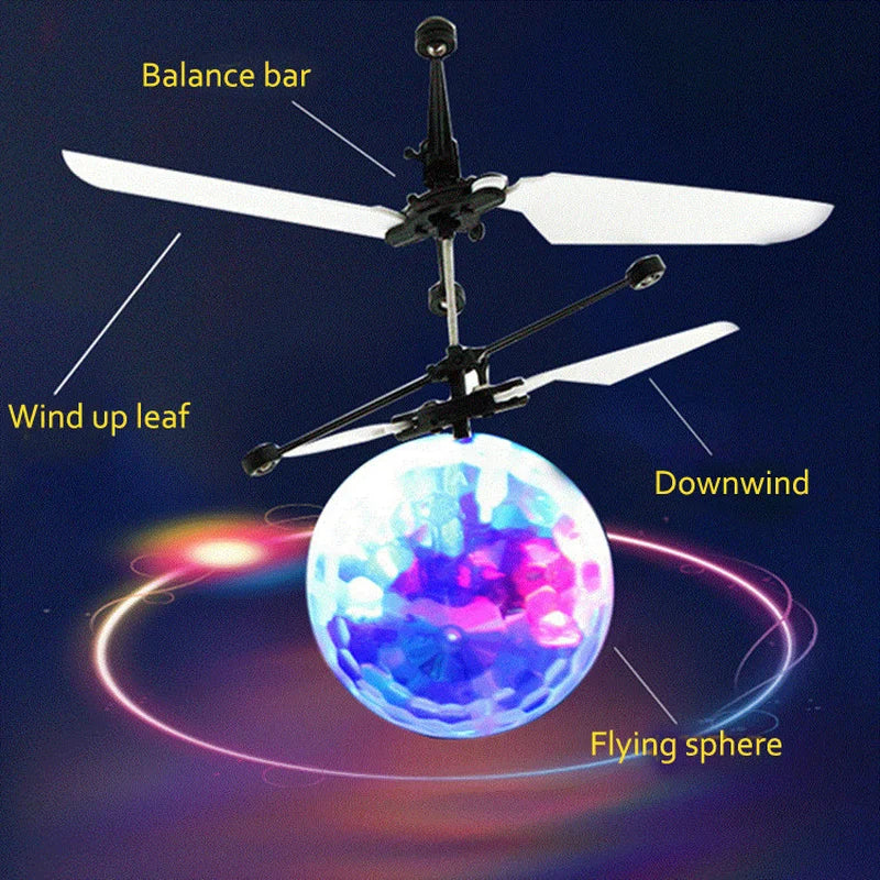 Luminous Flying Ball Kids Toy Electronic Infrared Induction Aircraft Remote Control Flight Balls Toys Ball Interactive Toy Gifts