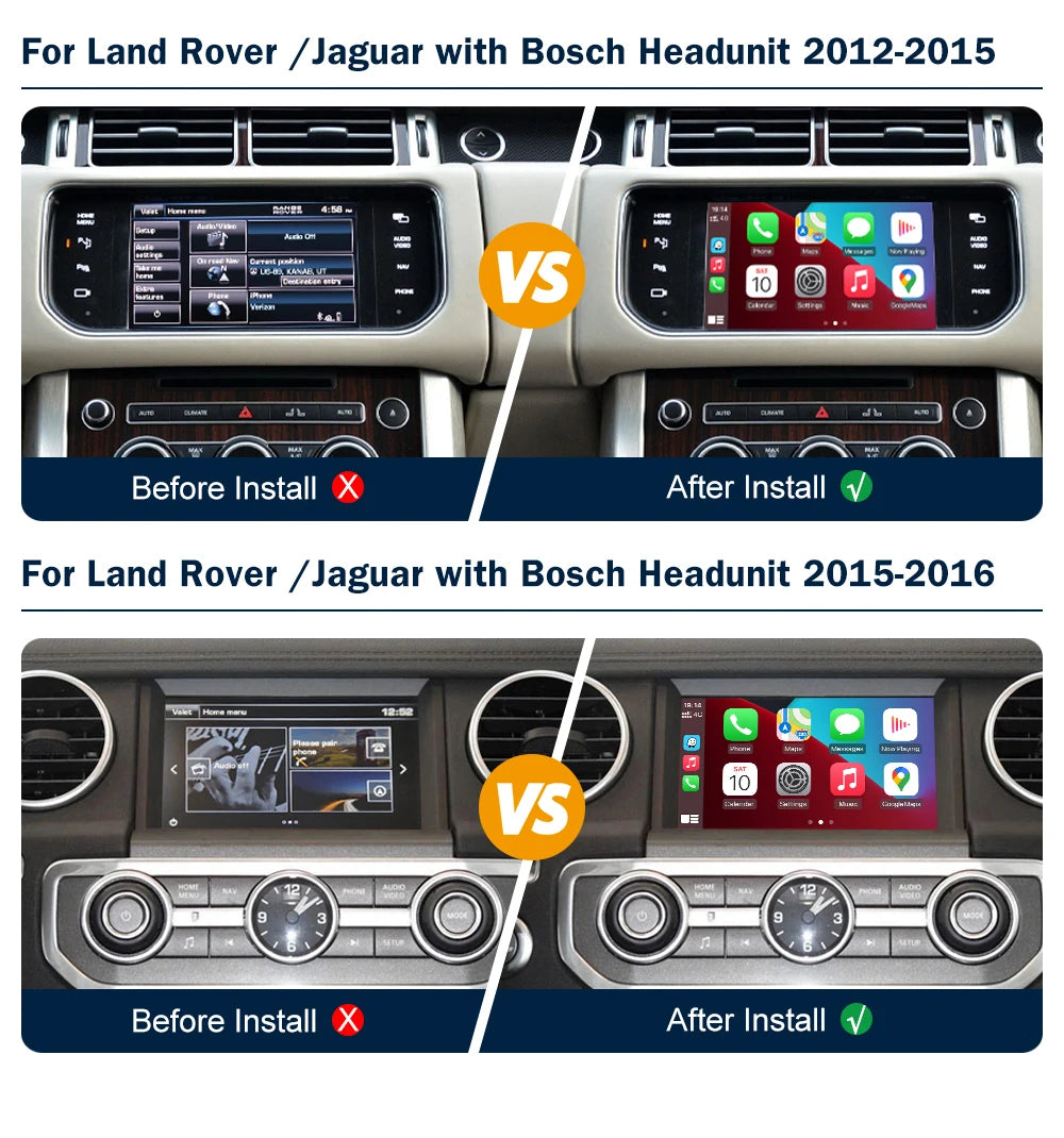 Wireless Carplay For Land Rover/Jaguar/Range Rover/Evoque/Discovery 2012-2016 Android Auto Ai DSP Interface Mirror Link AirPlay
