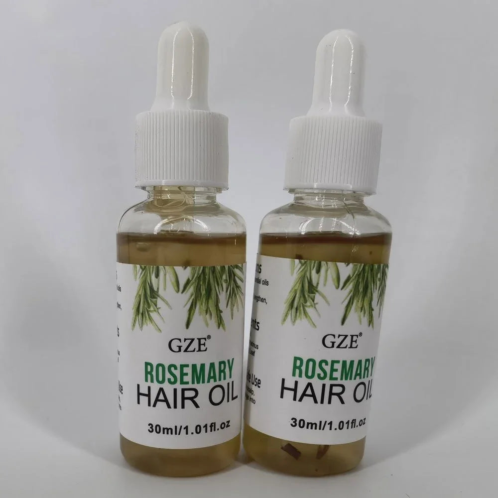 2 pack GZE Rosemary Oil For Hair Rosemary Scalp Hair Oil, All Type & Texture | Straight, Waves & Chemically Hairs Strengthens