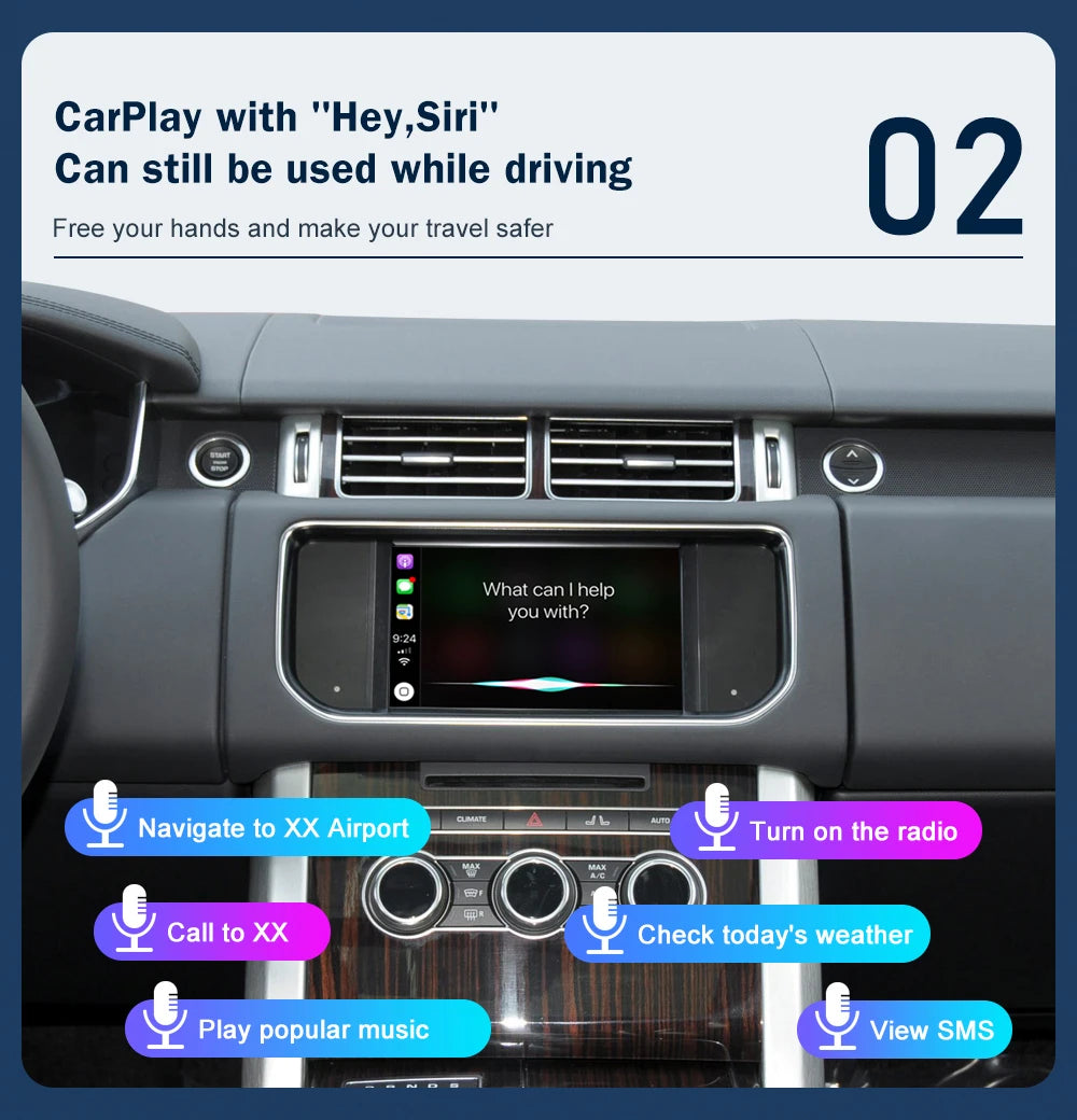 Wireless Carplay For Land Rover/Jaguar/Range Rover/Evoque/Discovery 2012-2016 Android Auto Ai DSP Interface Mirror Link AirPlay
