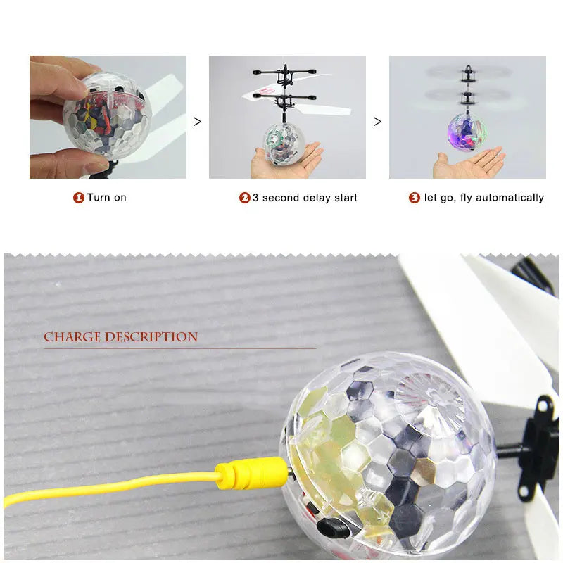 Luminous Flying Ball Kids Toy Electronic Infrared Induction Aircraft Remote Control Flight Balls Toys Ball Interactive Toy Gifts