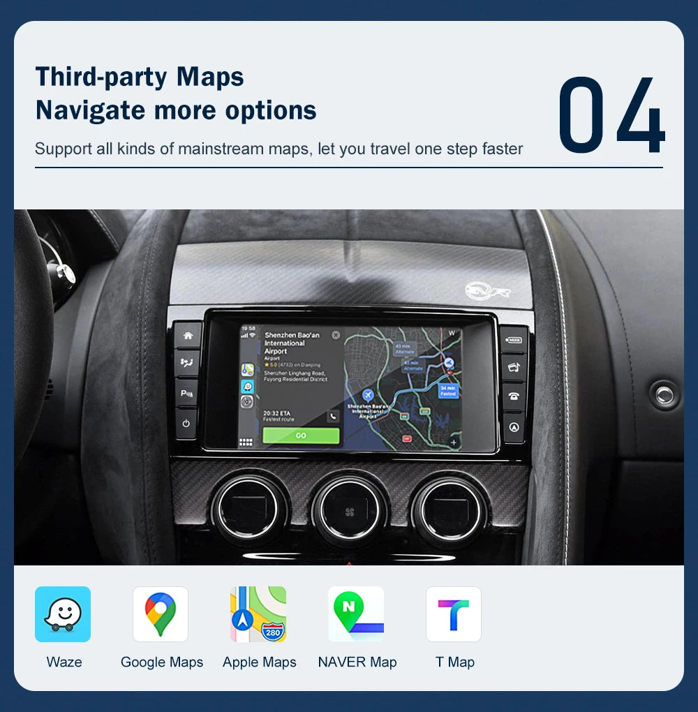 Wireless Carplay For Land Rover/Jaguar/Range Rover/Evoque/Discovery 2012-2016 Android Auto Ai DSP Interface Mirror Link AirPlay