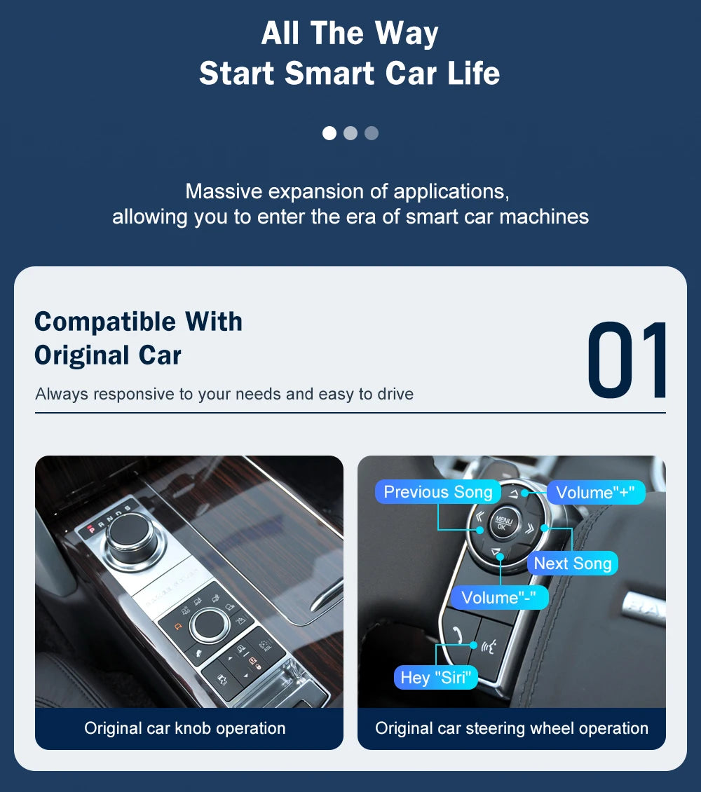 Wireless Carplay For Land Rover/Jaguar/Range Rover/Evoque/Discovery 2012-2016 Android Auto Ai DSP Interface Mirror Link AirPlay