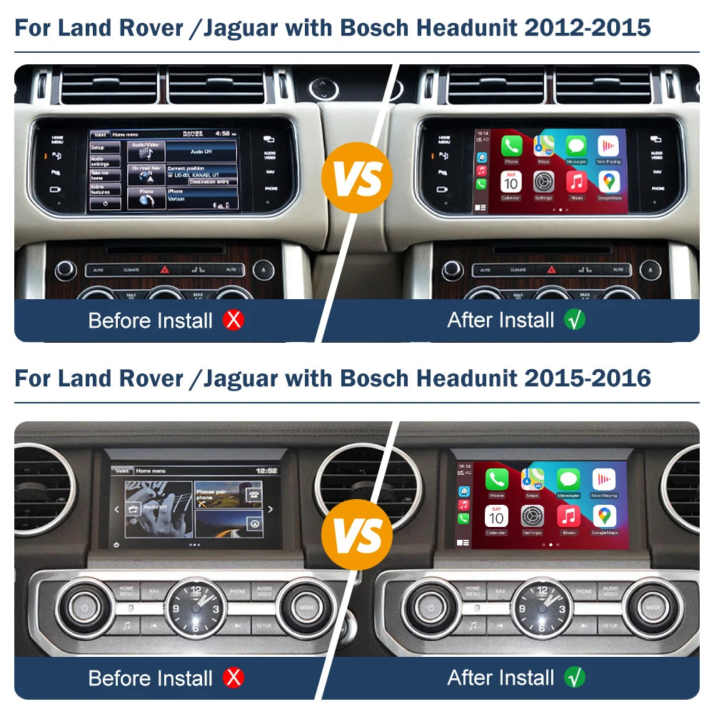 Wireless Carplay For Land Rover/Jaguar/Range Rover/Evoque/Discovery 2012-2016 Android Auto Ai DSP Interface Mirror Link AirPlay