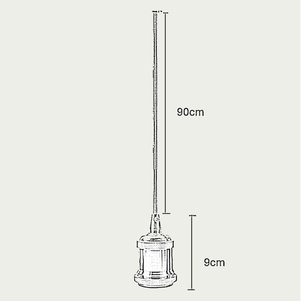 Twisted 1m Modern Lights Pendant Holder Without Ceiling Rose~3442